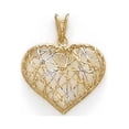 thumbnail image 1 of 14k Two-Tone Gold Heart Pendant - 1.5 Grams, 1 of 2