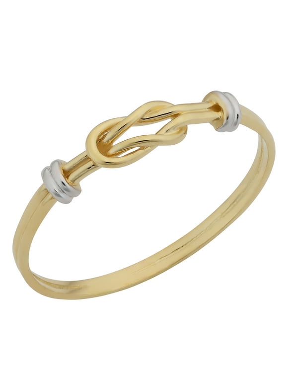 14k Two-Tone Gold High Polish Love Knot Ring (size 6)