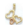 thumbnail image 1 of 14k Two-Tone Gold Open Heart Pendant - 1.2 Grams, 1 of 2