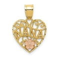 thumbnail image 1 of 14k Gold Two-tone Nana Heart Pendant, Pendants for Necklace, 1 of 4