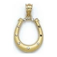 thumbnail image 1 of 14k Two-Tone Gold Satin Horseshoe Pendant - 1.2 Grams, 1 of 2
