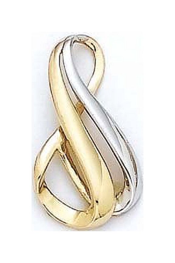 14k Two-Tone Gold Swirl Slide - 2.0 Grams