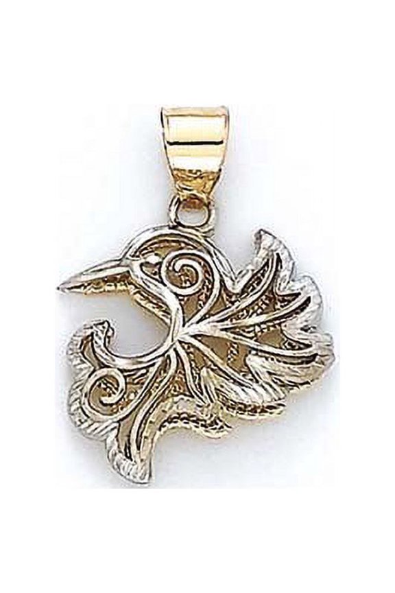 14k Two-Tone Gold Two-Toneier Humming Bird Pendant - 2.0 Grams