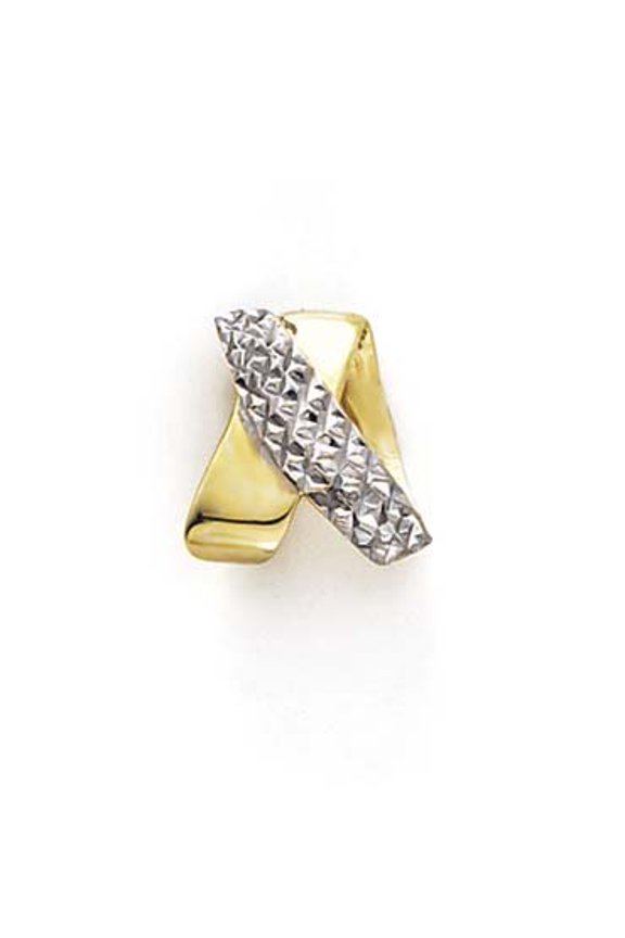14k Two-Tone Gold X Style Slide - 2.4 Grams