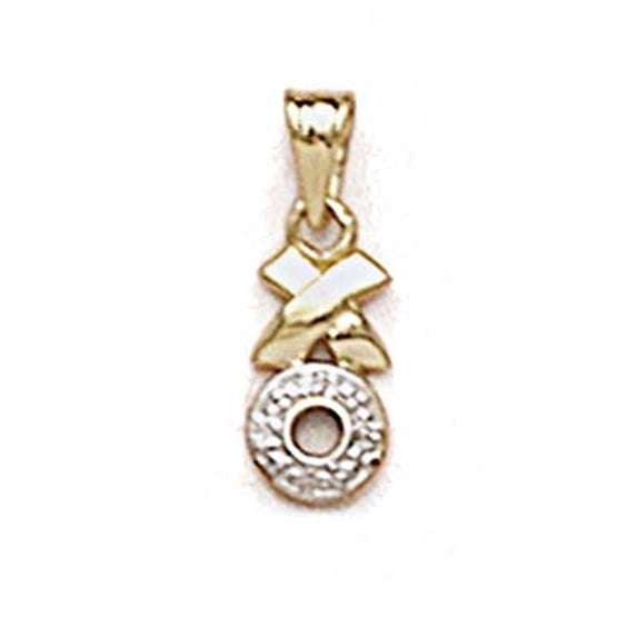 14k Two Tone Gold Xando Diamond Accent Pendant Necklace - Pendant for Women