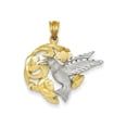 thumbnail image 1 of 14k Two-Tone Hummingbird Charm, 1 of 3
