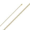 thumbnail image 1 of 14k Two Tone Italian Gold DC Cuban Curb Chain Link Necklace 2.4mm, 1 of 1