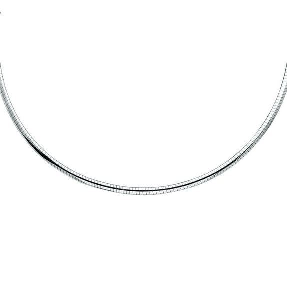 14k Two Tone Italian Gold Reversible Omega Necklace Chain 2mm