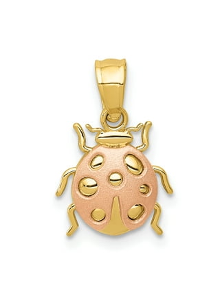 Ladybug Bracelet 14k Yellow Gold Enamel 6.75 8mm Luck Insect Jewelry 