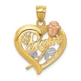 thumbnail image 1 of 14k Two-Tone with Rhodium Mom Charm, 1 of 1