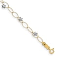 thumbnail image 1 of 14k Two-tone Bracelet Fancy mm 7.25 in Puff Stars, 1 of 3
