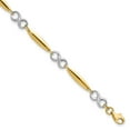 thumbnail image 1 of 14k Two-tone Bracelet Links Fancy 5 mm 7.75 in Polished, 1 of 5