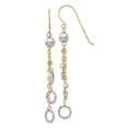 thumbnail image 1 of 14k Two-tone Circle Dangle Earrings 14k Two-tone Earrings, 1 of 1