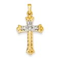 thumbnail image 1 of 14k Two-tone Claddagh Cross Pendant, 1 of 3