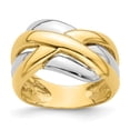 thumbnail image 1 of 14k Two-tone Cross-Cross Design Ring R891, 1 of 5