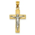 thumbnail image 1 of 14k Two-tone Crucifix Pendant, 1 of 1