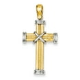 thumbnail image 1 of 14k Two-tone Fancy Cross Pendant, 1 of 3