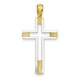 thumbnail image 1 of 14k Two-tone Gold Fancy Cross Pendant, 1 of 4