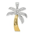 thumbnail image 1 of 14k Two-tone Gold Palm Tree Pendant, 1 of 4