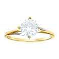 thumbnail image 1 of 14k Two-tone Gold Womens Cubic Zirconia Polished Finish Engagement Ring 7.4x0.8mm Wide Engagement Ring for Women, 1 of 2