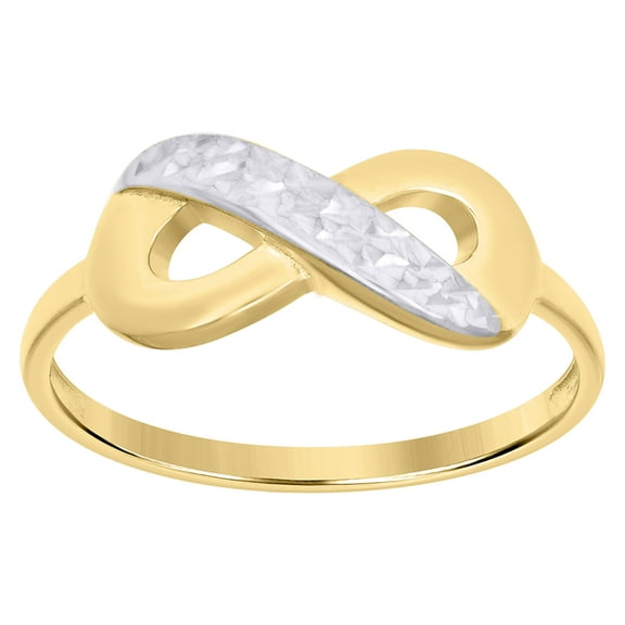 14k Two-tone Gold Womens Infinity Ring
