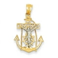 thumbnail image 1 of 14k Two-tone Mariners Cross Pendant, 1 of 1