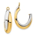 thumbnail image 1 of 14k Two-tone Polished Double J-Hoop Earring Jackets, 1 of 2