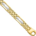thumbnail image 1 of 14k Two-tone Polished and Satin Mens Bracelet, 1 of 5