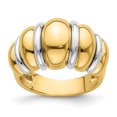 thumbnail image 1 of 14k Two-tone Shrimp Dome Ring R887, 1 of 6