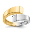 thumbnail image 1 of 14k Two-tone Square Overlapping Ring in 14k Yellow and White Gold - Size 7, 1 of 3