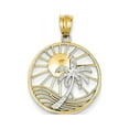 thumbnail image 1 of 14k Two tone Sun & Palm Tree Pendant, 1 of 3