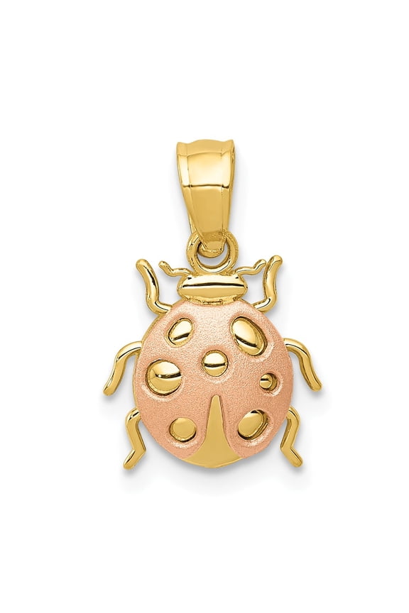 14k Two-tone Two Tone Ladybug Pendant