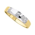 thumbnail image 1 of 14k Two-toned Gold Cubic Zirconia 4-mm Ladies Wedding Band, 1 of 1