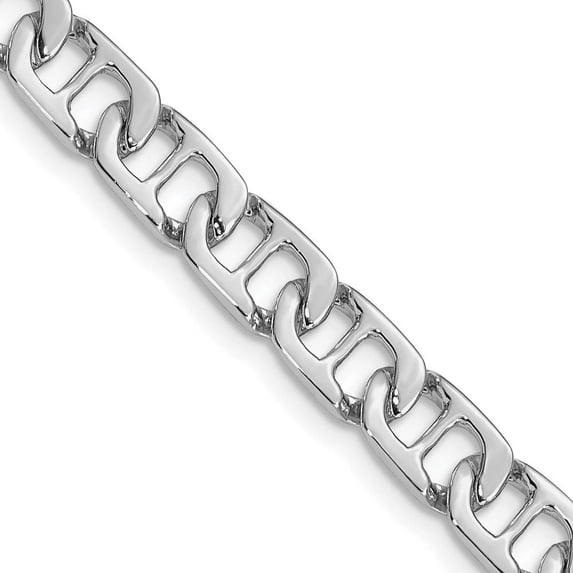 14k WG 6.25mm Polished Fancy Anchor Link Chain