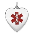 thumbnail image 1 of 14k WG Heart-Shaped Enameled Medical Jewelry Pendant XM466, 1 of 4