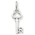 thumbnail image 1 of 14k WG R Key Charm in 14k White Gold, 1 of 2