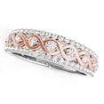 thumbnail image 1 of 14k White And Rose Gold Infinity Diamond Band (3/8 cttw) Size 8, 1 of 2
