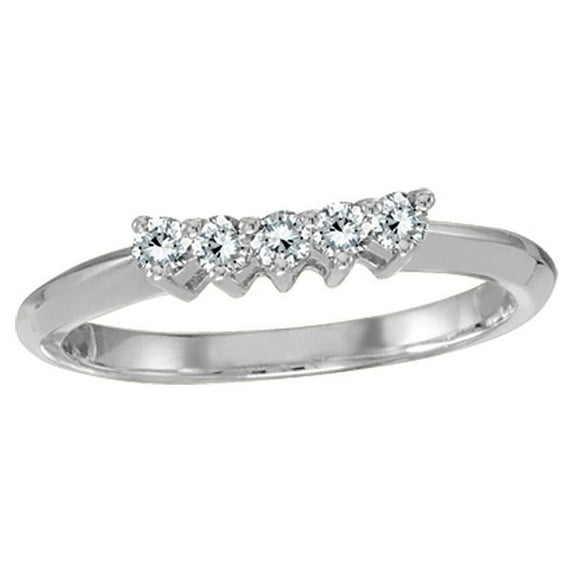 14k White Gold 0.25 Ct Diamond Wrap Band