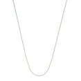 thumbnail image 1 of 14k White Gold 0.65mm Sparkle-Cut Cable Chain Necklace 5mm Spring Ring Closure - .9 Grams - 20 Inch, 1 of 1