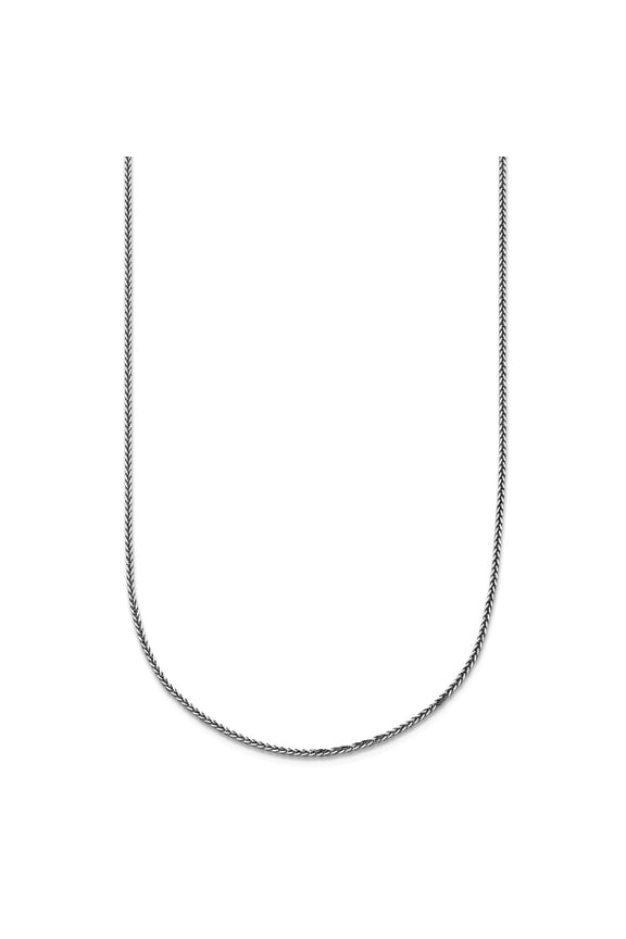 14k White Gold 0.7mm Rope Chain Necklace 20 Inch Chain Necklace for Women and Men - 2.0 Grams