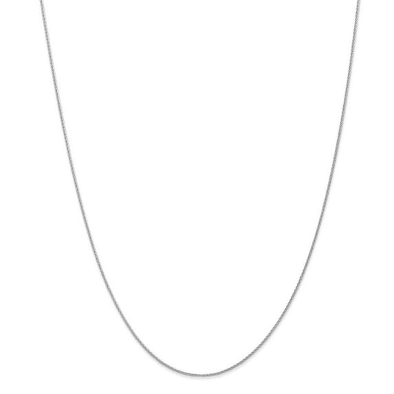 14k White Gold 1.0mm Round Wheat Chain Necklace - 2.7 Grams - 24 Inch