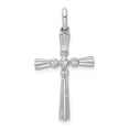 thumbnail image 1 of 14k White Gold 1/15ct. Diamond Cross Pendant Charm, 1 of 4