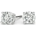 thumbnail image 1 of 14k White Gold 1/2 Ct Solitaire Created White Diamond Stud Earrings Jewelry for Women and Men Plated by Paris Jewelry, 1 of 4