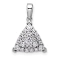 thumbnail image 1 of 14k White Gold 1/2 carat Lab Grown Diamond VS/SI+ G+ Complete Triangle Cluster Pendant, 1 of 4