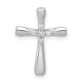 thumbnail image 1 of 14k White Gold 1/20ct. 5-Stone Diamond Cross Chain Slide, 1 of 4