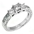 thumbnail image 1 of 14k White Gold 1.25 Carats Princess Cut Past Present Future 3 Stone Diamond Ring, 1 of 1