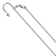 thumbnail image 1 of 14k White Gold 1.25mm Round Cable 2in+2in Adjustable Chain, 1 of 6