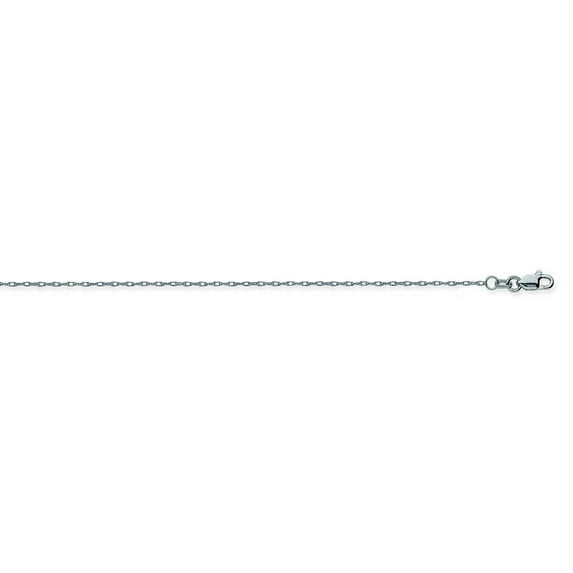 14k White Gold 1.2mm Light Weight Rope Chain Necklace Lobster Claw Closure - 1.2 Grams - 20 Inch