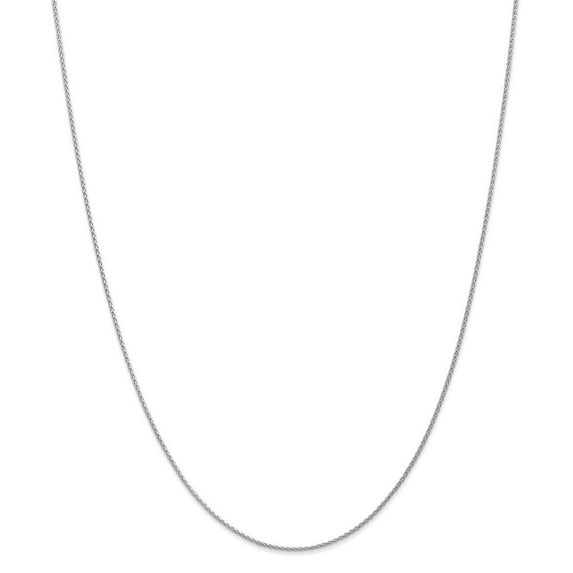 14k White Gold 1.2mm Round Wheat Chain Necklace - 2.3 Grams - 14 Inch