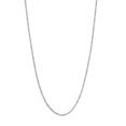 thumbnail image 1 of 14k White Gold 1.45mm Hollow Cable Chain Necklace Lobster Lock Closure and 16 Inch Chain Necklace for Women and Men, 1 of 2